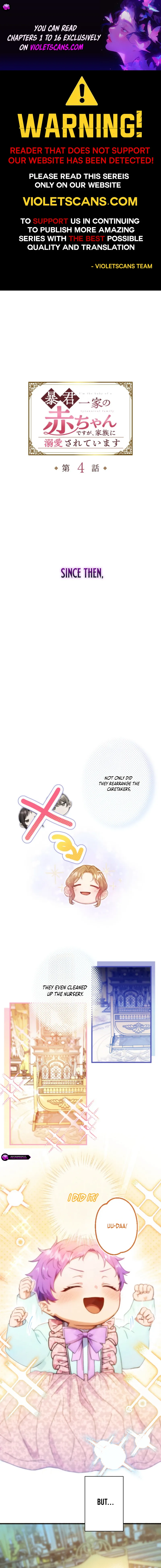 Bou-kun Ikka no Aka-chan desu ga, Kazoku ni Dekiai Sarete Imasu Chapter 4 page 1