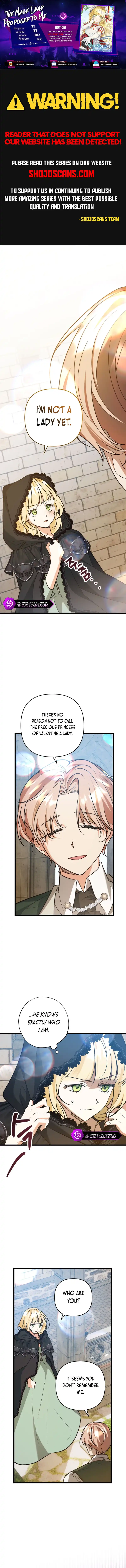 The Male Lead Proposed to Me Chapter 13 page 1