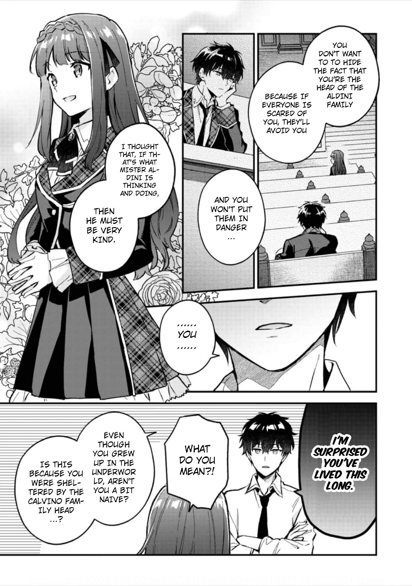 Akutou Ikka no Mana Musume, Tensei Saki mo Otome Game no Gokudou Reijou deshita.: Saijoukyuu Rank no Akuyaku-sama, Sono Dekiai wa Fuyou desu! @COMIC Chapter 5 page 14