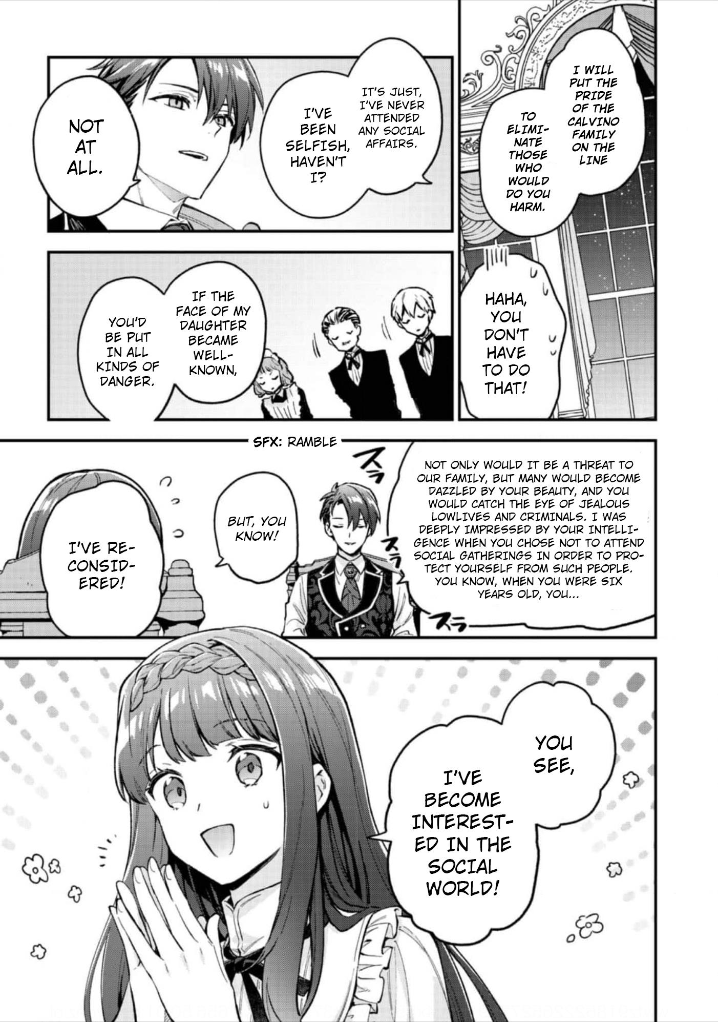 Akutou Ikka no Mana Musume, Tensei Saki mo Otome Game no Gokudou Reijou deshita.: Saijoukyuu Rank no Akuyaku-sama, Sono Dekiai wa Fuyou desu! @COMIC Chapter 7 page 24
