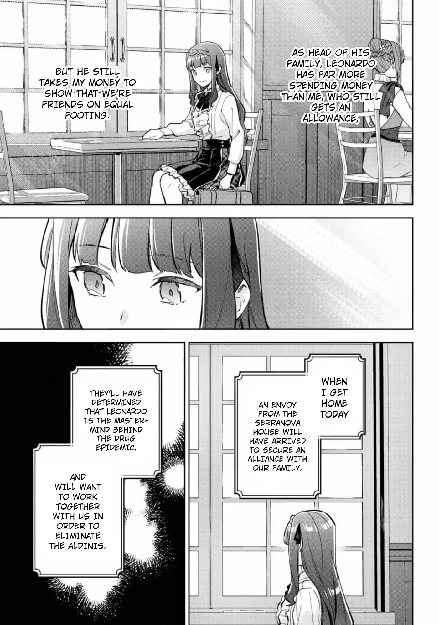 Akutou Ikka no Mana Musume, Tensei Saki mo Otome Game no Gokudou Reijou deshita.: Saijoukyuu Rank no Akuyaku-sama, Sono Dekiai wa Fuyou desu! @COMIC Chapter 18 page 12