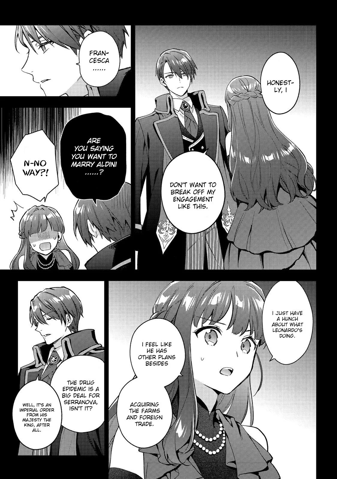 Akutou Ikka no Mana Musume, Tensei Saki mo Otome Game no Gokudou Reijou deshita.: Saijoukyuu Rank no Akuyaku-sama, Sono Dekiai wa Fuyou desu! @COMIC Chapter 24 page 3