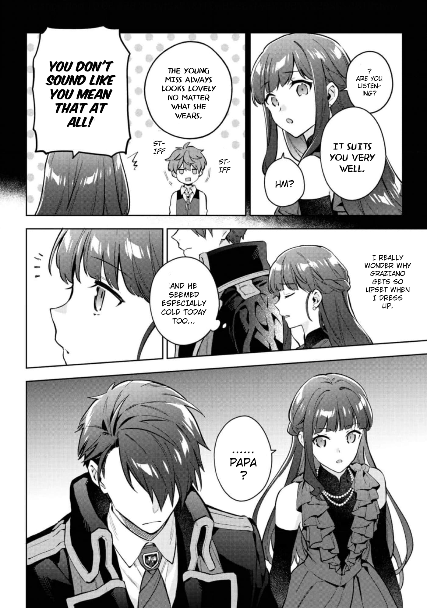 Akutou Ikka no Mana Musume, Tensei Saki mo Otome Game no Gokudou Reijou deshita.: Saijoukyuu Rank no Akuyaku-sama, Sono Dekiai wa Fuyou desu! @COMIC Chapter 21 page 3