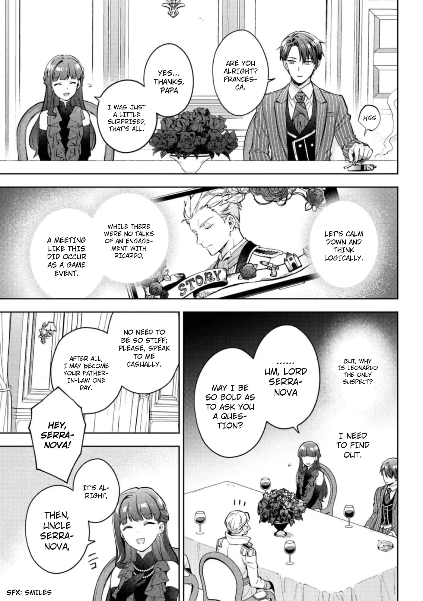 Akutou Ikka no Mana Musume, Tensei Saki mo Otome Game no Gokudou Reijou deshita.: Saijoukyuu Rank no Akuyaku-sama, Sono Dekiai wa Fuyou desu! @COMIC Chapter 21 page 14