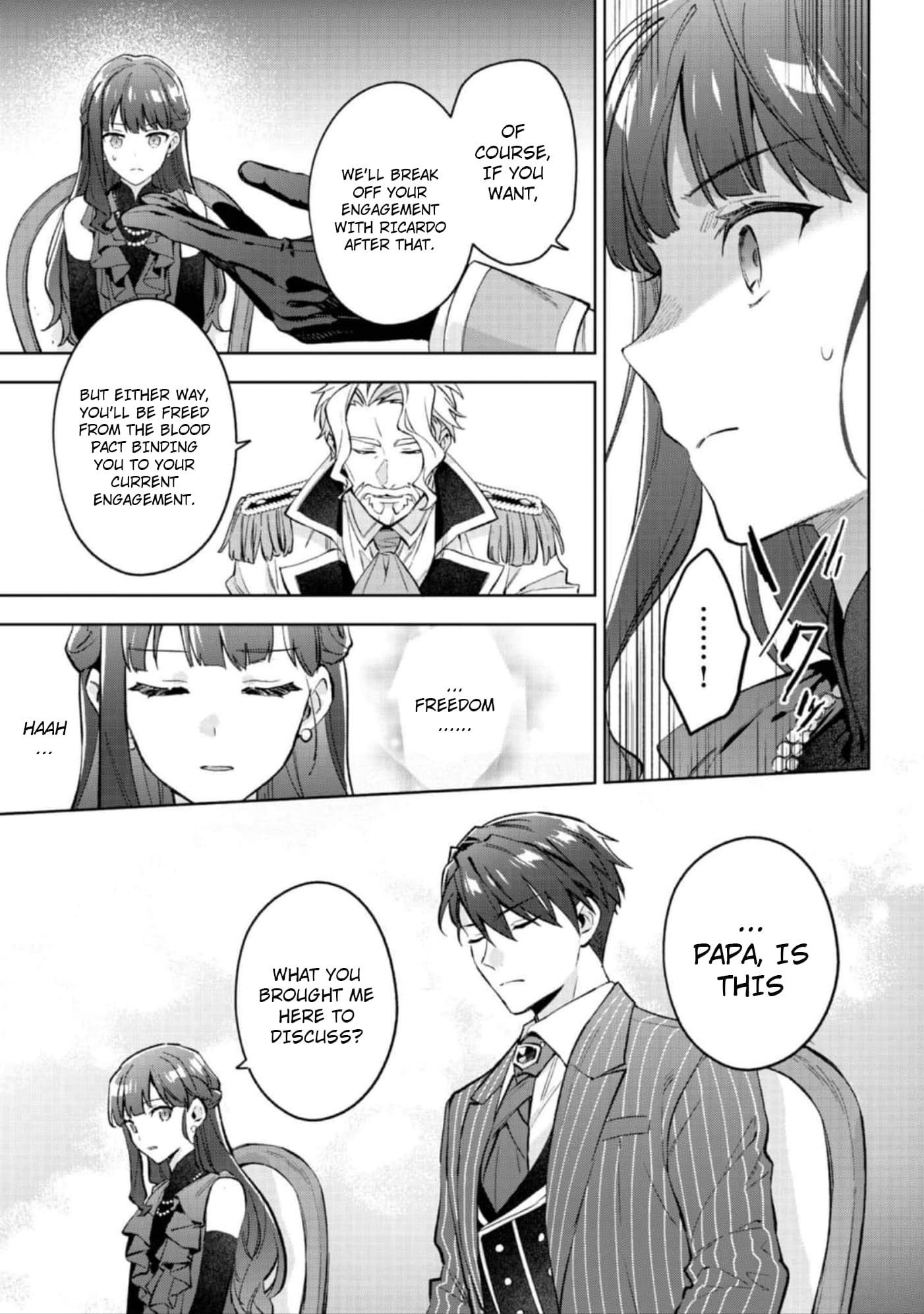 Akutou Ikka no Mana Musume, Tensei Saki mo Otome Game no Gokudou Reijou deshita.: Saijoukyuu Rank no Akuyaku-sama, Sono Dekiai wa Fuyou desu! @COMIC Chapter 21 page 20