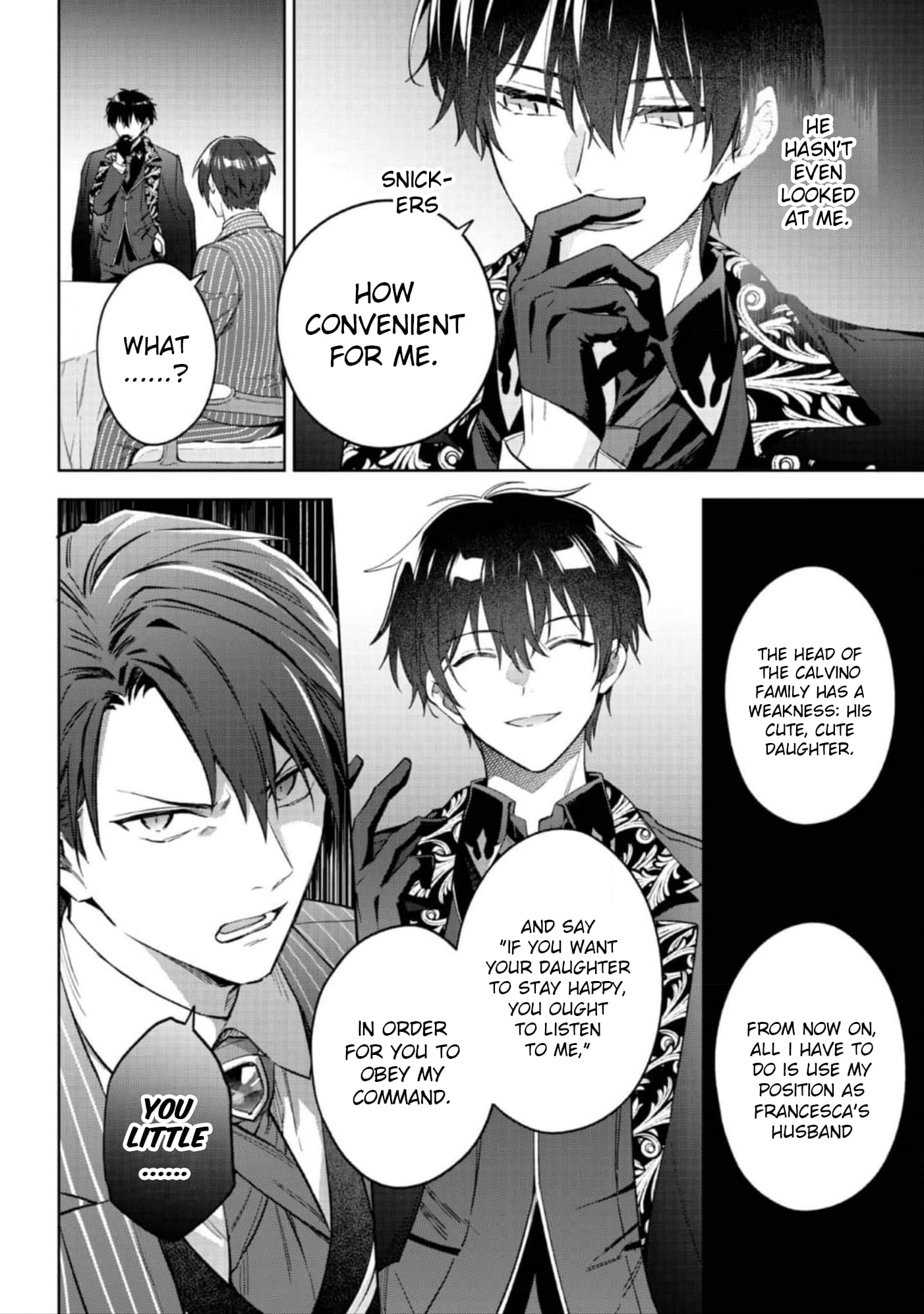 Akutou Ikka no Mana Musume, Tensei Saki mo Otome Game no Gokudou Reijou deshita.: Saijoukyuu Rank no Akuyaku-sama, Sono Dekiai wa Fuyou desu! @COMIC Chapter 22 page 5