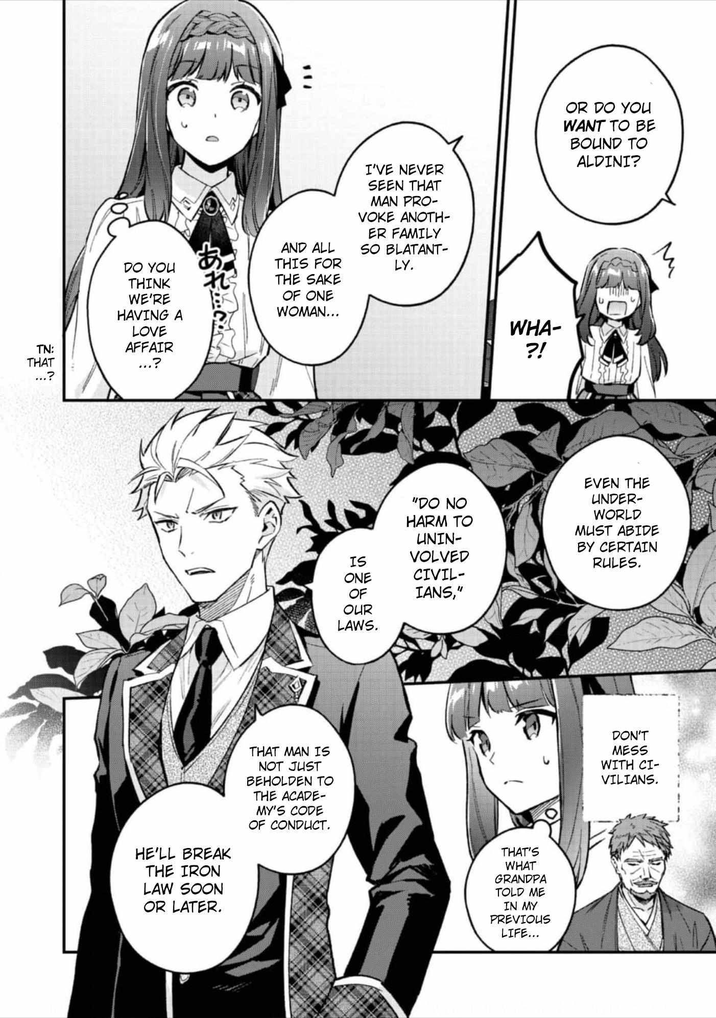 Akutou Ikka no Mana Musume, Tensei Saki mo Otome Game no Gokudou Reijou deshita.: Saijoukyuu Rank no Akuyaku-sama, Sono Dekiai wa Fuyou desu! @COMIC Chapter 6 page 10