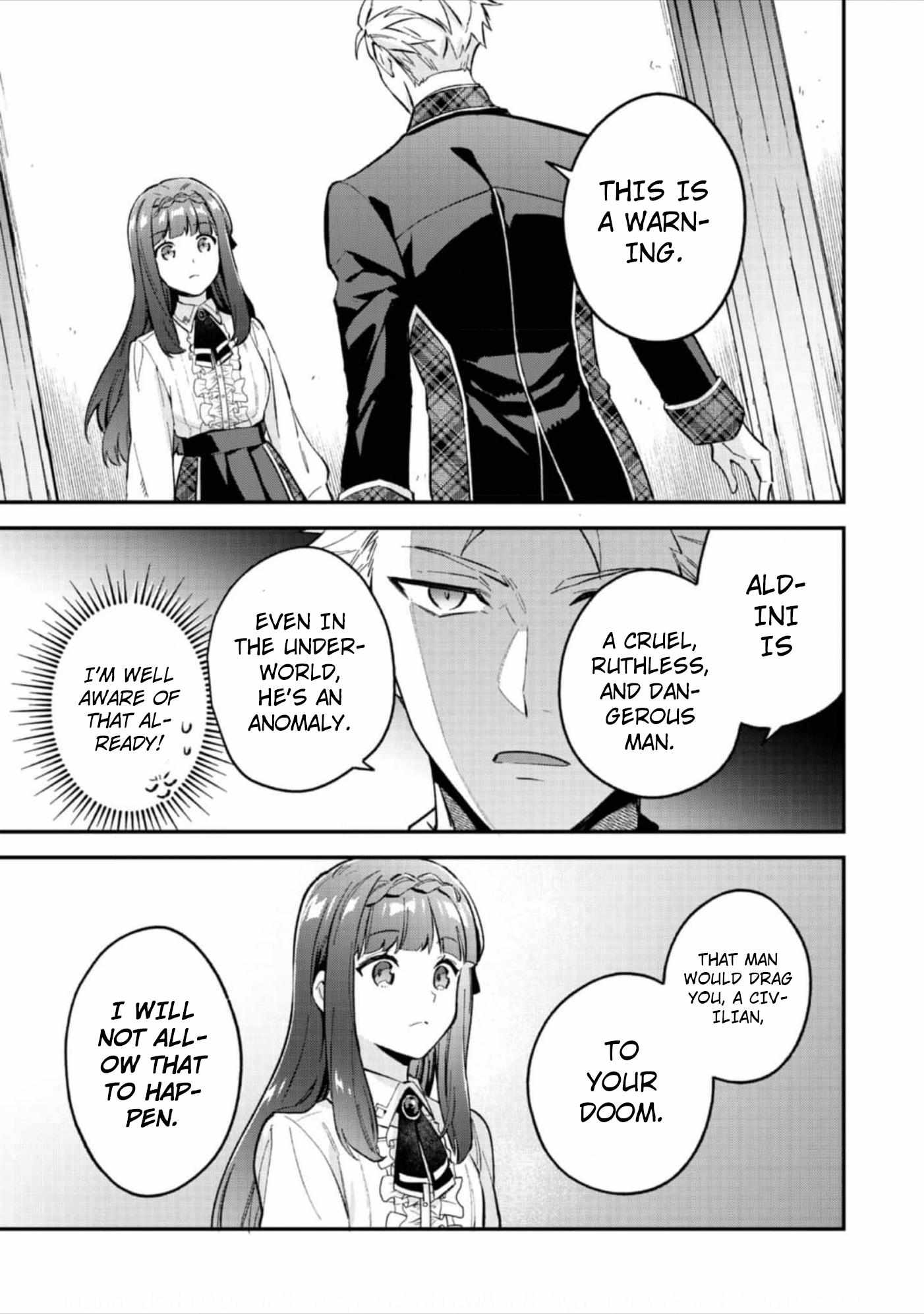 Akutou Ikka no Mana Musume, Tensei Saki mo Otome Game no Gokudou Reijou deshita.: Saijoukyuu Rank no Akuyaku-sama, Sono Dekiai wa Fuyou desu! @COMIC Chapter 6 page 11