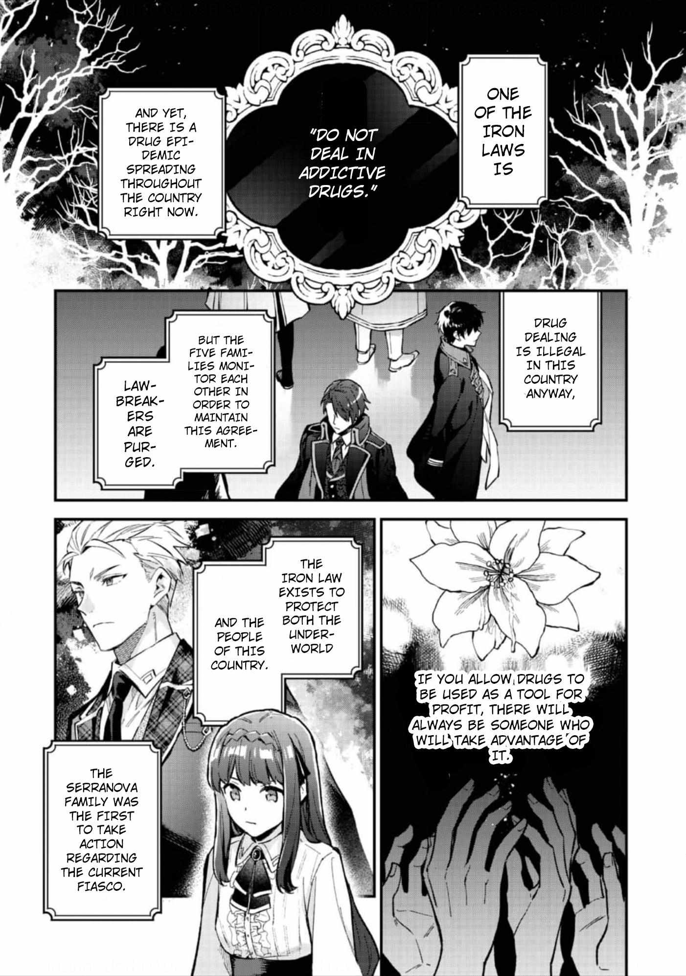 Akutou Ikka no Mana Musume, Tensei Saki mo Otome Game no Gokudou Reijou deshita.: Saijoukyuu Rank no Akuyaku-sama, Sono Dekiai wa Fuyou desu! @COMIC Chapter 6 page 23