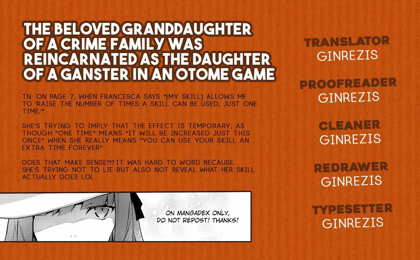 Akutou Ikka no Mana Musume, Tensei Saki mo Otome Game no Gokudou Reijou deshita.: Saijoukyuu Rank no Akuyaku-sama, Sono Dekiai wa Fuyou desu! @COMIC Chapter 13 page 21