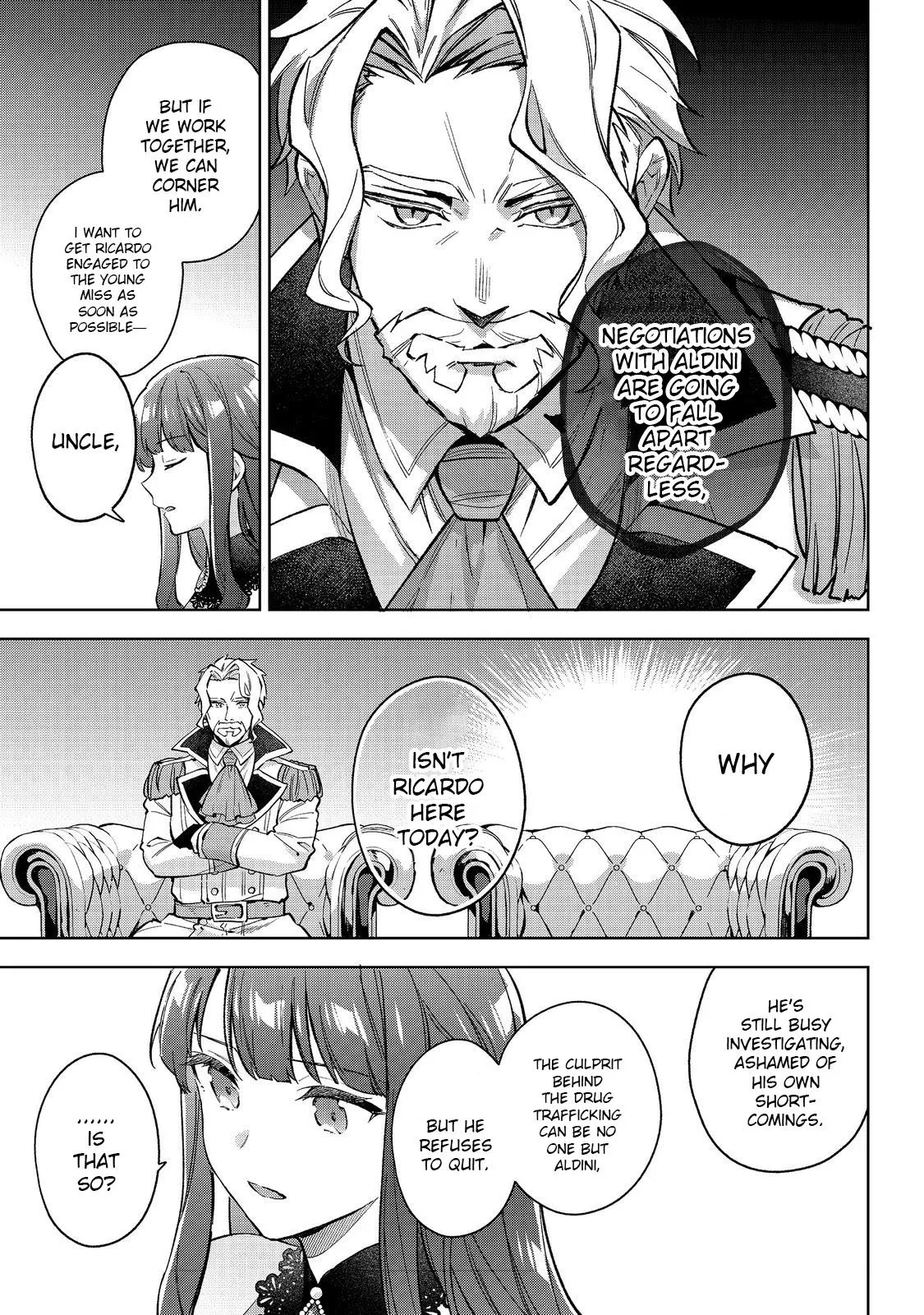 Akutou Ikka no Mana Musume, Tensei Saki mo Otome Game no Gokudou Reijou deshita.: Saijoukyuu Rank no Akuyaku-sama, Sono Dekiai wa Fuyou desu! @COMIC Chapter 25 page 3