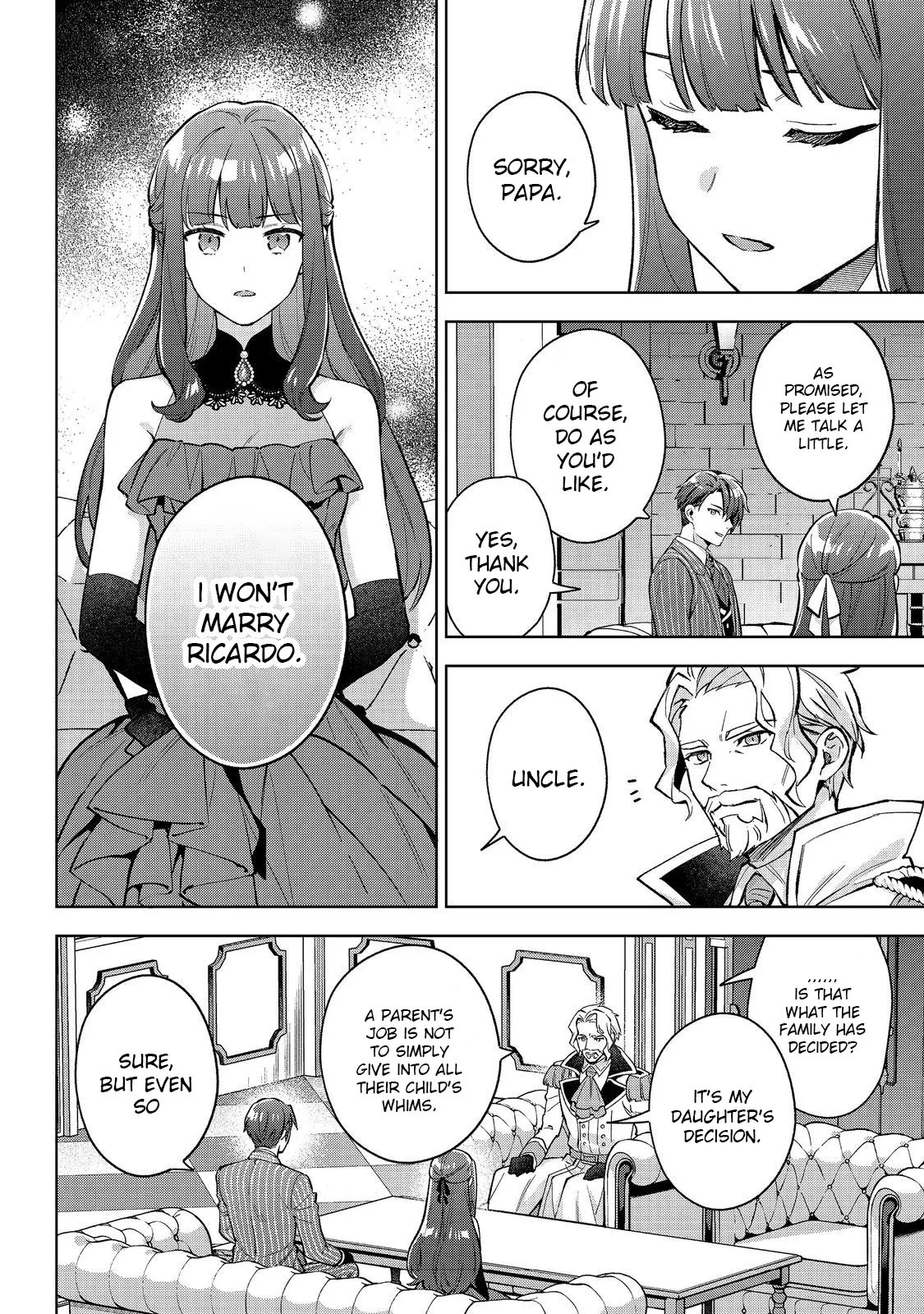 Akutou Ikka no Mana Musume, Tensei Saki mo Otome Game no Gokudou Reijou deshita.: Saijoukyuu Rank no Akuyaku-sama, Sono Dekiai wa Fuyou desu! @COMIC Chapter 25 page 4
