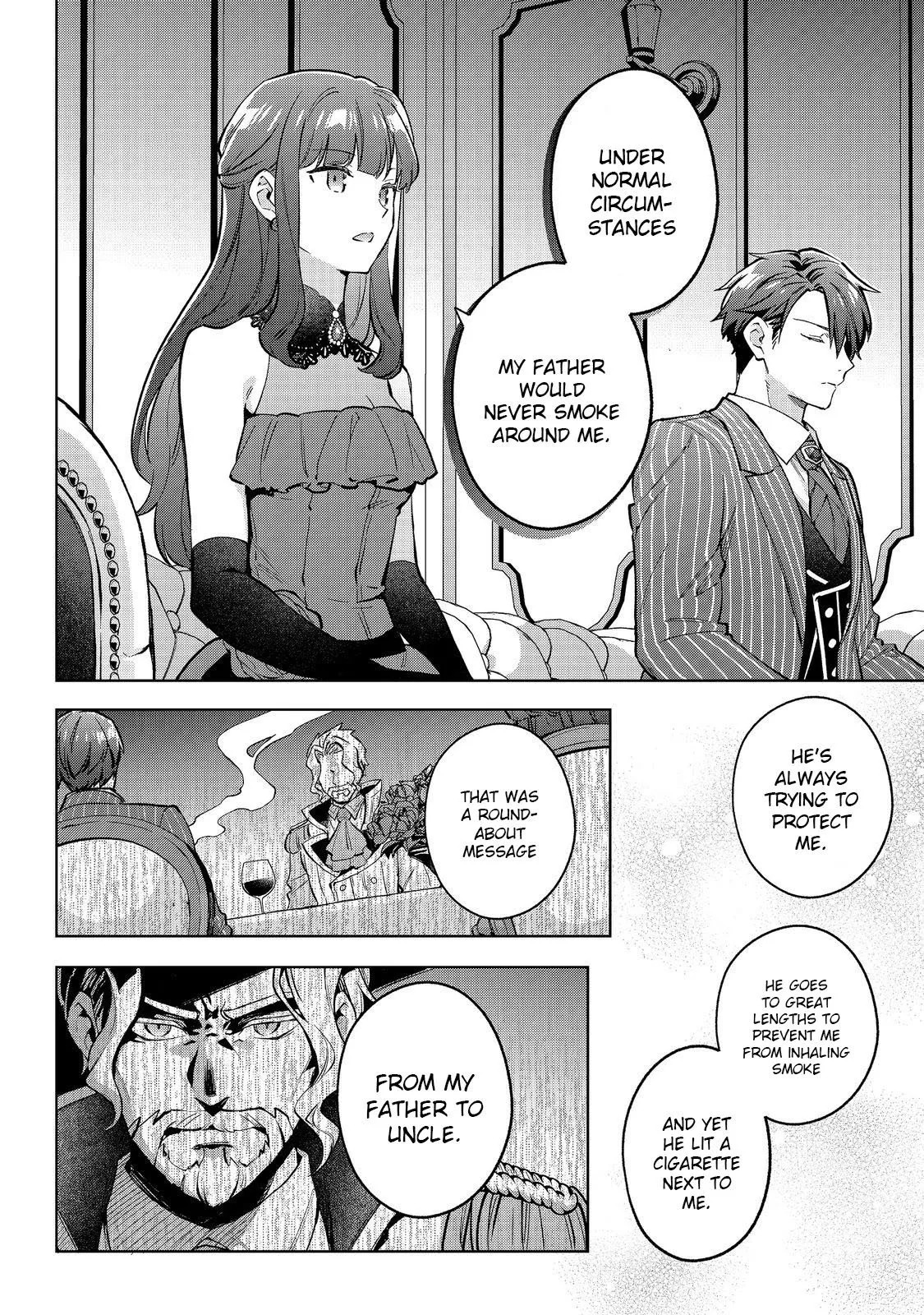Akutou Ikka no Mana Musume, Tensei Saki mo Otome Game no Gokudou Reijou deshita.: Saijoukyuu Rank no Akuyaku-sama, Sono Dekiai wa Fuyou desu! @COMIC Chapter 25 page 12