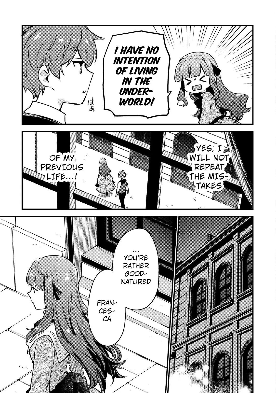 Akutou Ikka no Mana Musume, Tensei Saki mo Otome Game no Gokudou Reijou deshita.: Saijoukyuu Rank no Akuyaku-sama, Sono Dekiai wa Fuyou desu! @COMIC Chapter 1 page 14
