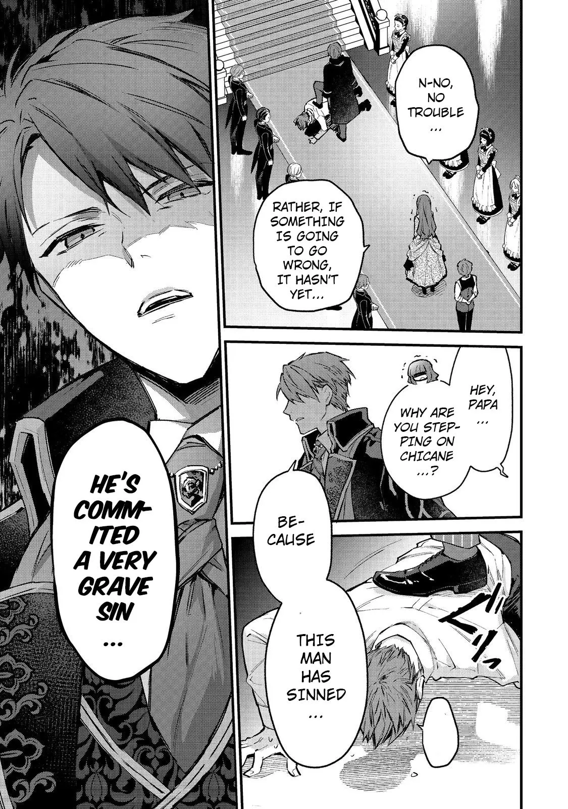 Akutou Ikka no Mana Musume, Tensei Saki mo Otome Game no Gokudou Reijou deshita.: Saijoukyuu Rank no Akuyaku-sama, Sono Dekiai wa Fuyou desu! @COMIC Chapter 1 page 42