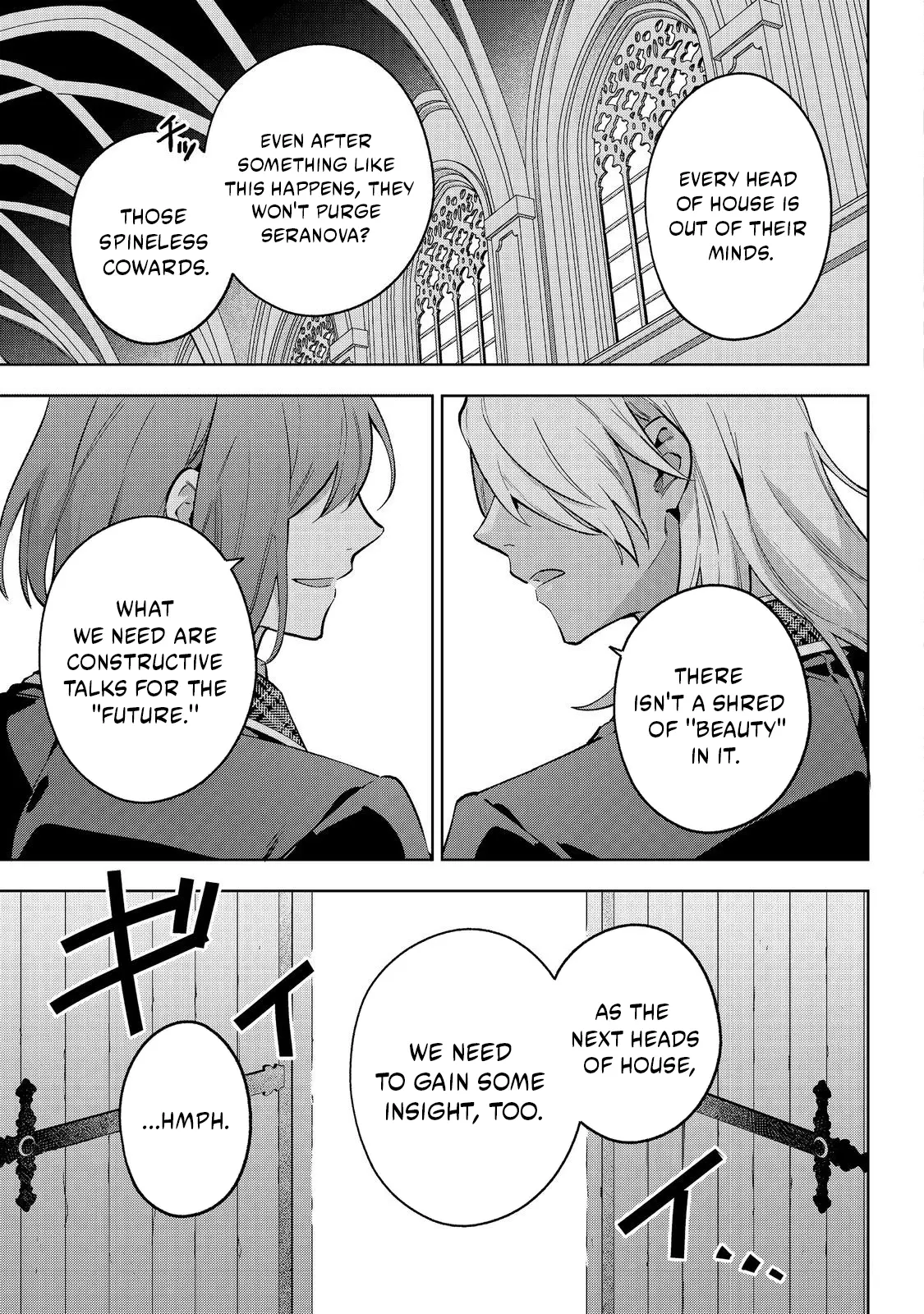 Akutou Ikka no Mana Musume, Tensei Saki mo Otome Game no Gokudou Reijou deshita.: Saijoukyuu Rank no Akuyaku-sama, Sono Dekiai wa Fuyou desu! @COMIC Chapter 32 page 38