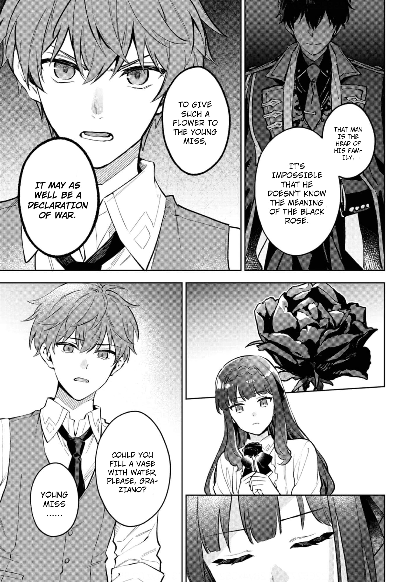 Akutou Ikka no Mana Musume, Tensei Saki mo Otome Game no Gokudou Reijou deshita.: Saijoukyuu Rank no Akuyaku-sama, Sono Dekiai wa Fuyou desu! @COMIC Chapter 19 page 16