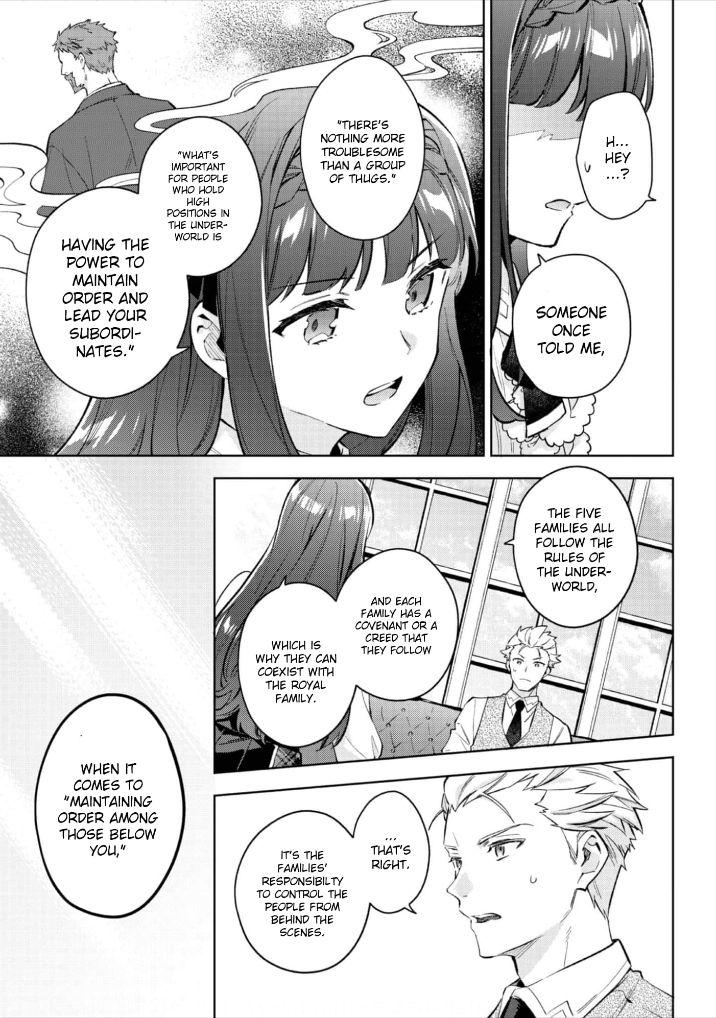 Akutou Ikka no Mana Musume, Tensei Saki mo Otome Game no Gokudou Reijou deshita.: Saijoukyuu Rank no Akuyaku-sama, Sono Dekiai wa Fuyou desu! @COMIC Chapter 20 page 12