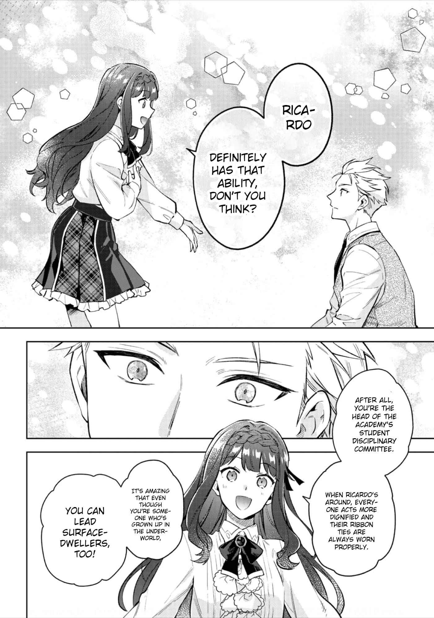 Akutou Ikka no Mana Musume, Tensei Saki mo Otome Game no Gokudou Reijou deshita.: Saijoukyuu Rank no Akuyaku-sama, Sono Dekiai wa Fuyou desu! @COMIC Chapter 20 page 13