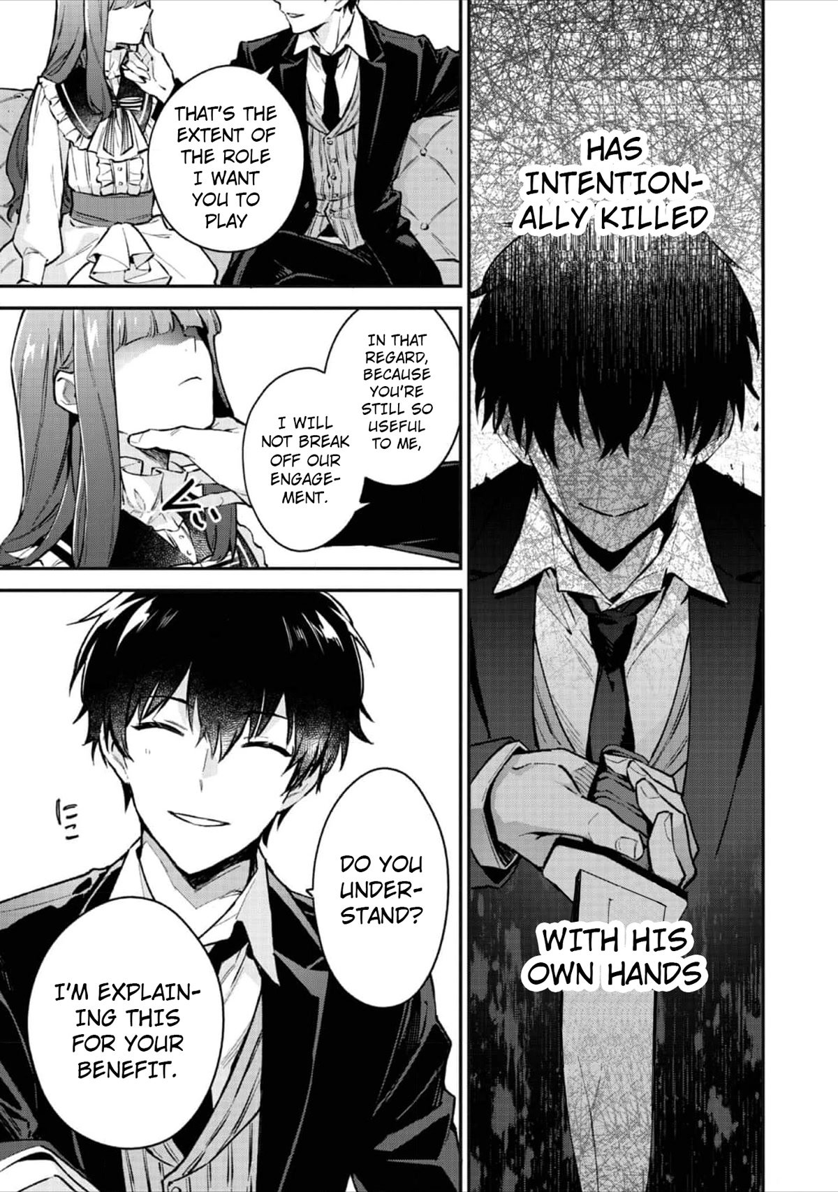 Akutou Ikka no Mana Musume, Tensei Saki mo Otome Game no Gokudou Reijou deshita.: Saijoukyuu Rank no Akuyaku-sama, Sono Dekiai wa Fuyou desu! @COMIC Chapter 2 page 14