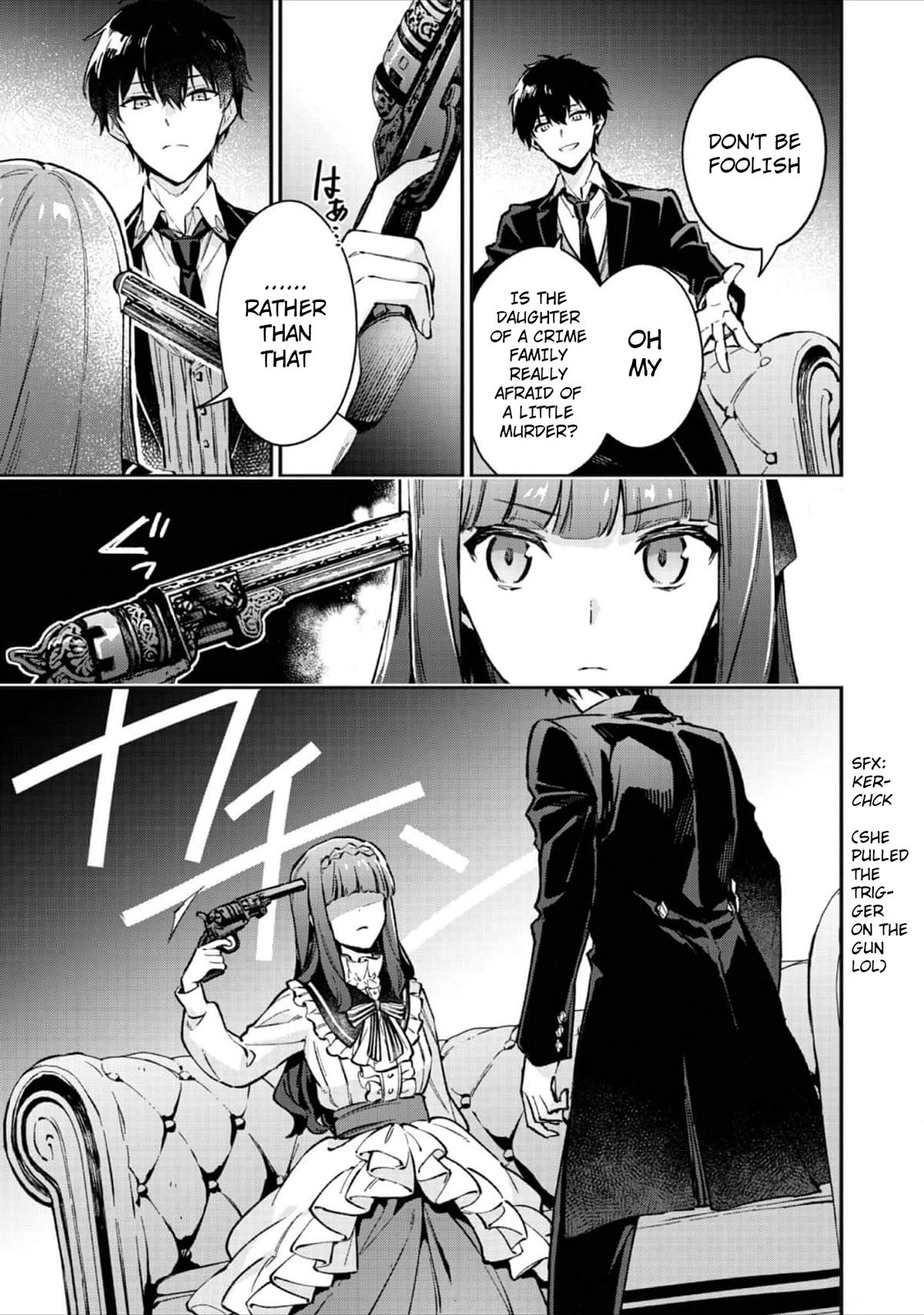 Akutou Ikka no Mana Musume, Tensei Saki mo Otome Game no Gokudou Reijou deshita.: Saijoukyuu Rank no Akuyaku-sama, Sono Dekiai wa Fuyou desu! @COMIC Chapter 2 page 20