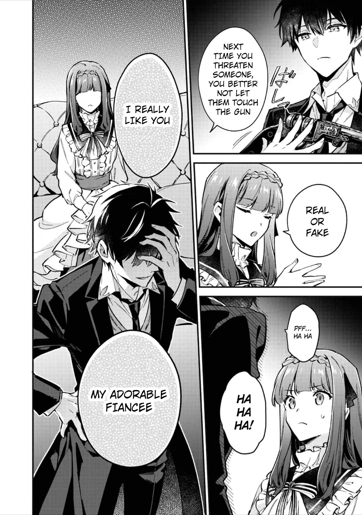 Akutou Ikka no Mana Musume, Tensei Saki mo Otome Game no Gokudou Reijou deshita.: Saijoukyuu Rank no Akuyaku-sama, Sono Dekiai wa Fuyou desu! @COMIC Chapter 2 page 23