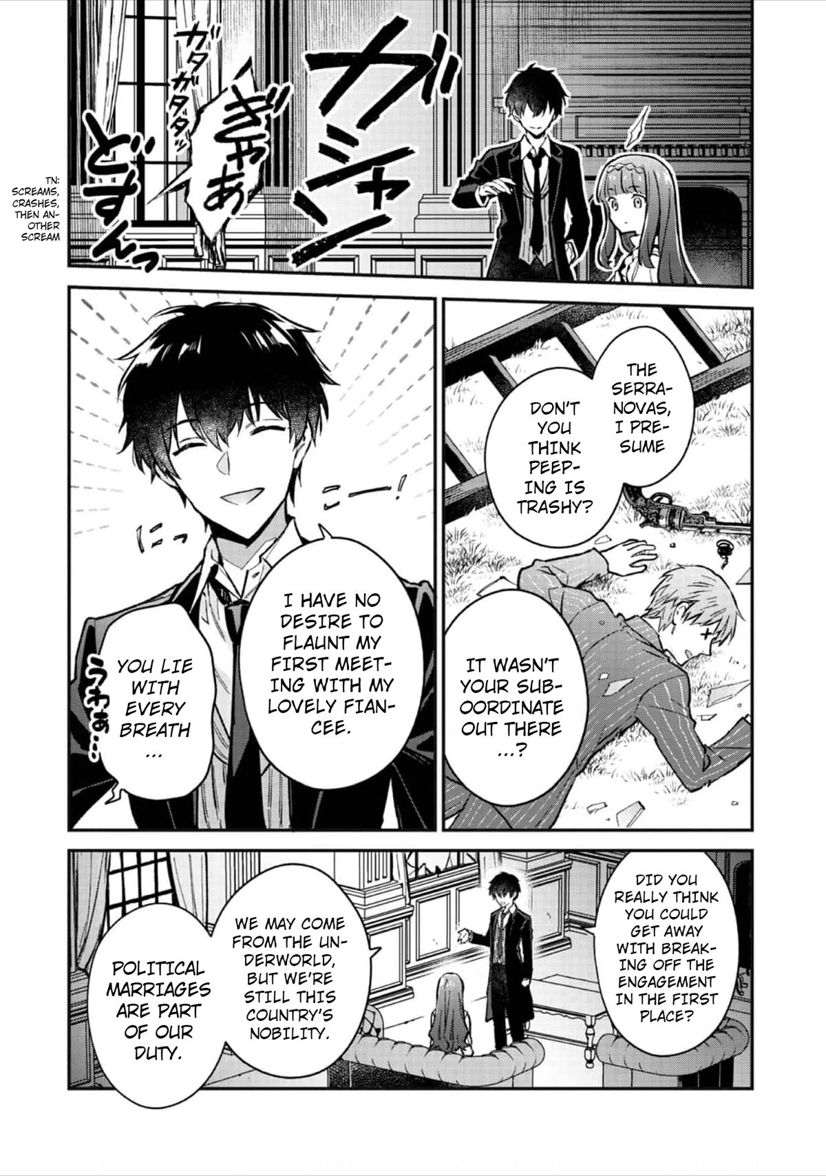 Akutou Ikka no Mana Musume, Tensei Saki mo Otome Game no Gokudou Reijou deshita.: Saijoukyuu Rank no Akuyaku-sama, Sono Dekiai wa Fuyou desu! @COMIC Chapter 2 page 26