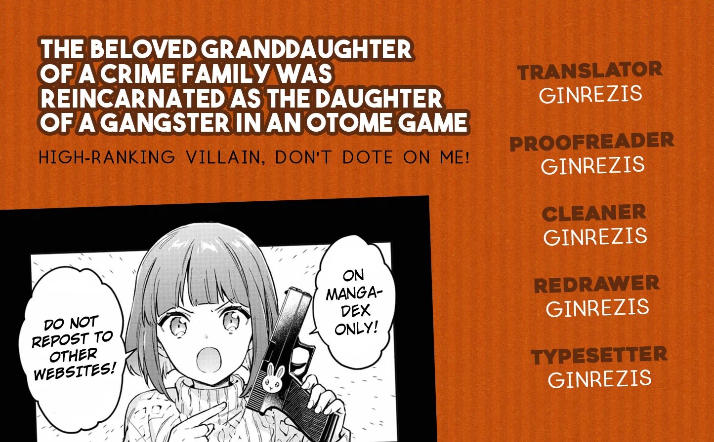 Akutou Ikka no Mana Musume, Tensei Saki mo Otome Game no Gokudou Reijou deshita.: Saijoukyuu Rank no Akuyaku-sama, Sono Dekiai wa Fuyou desu! @COMIC Chapter 2 page 38