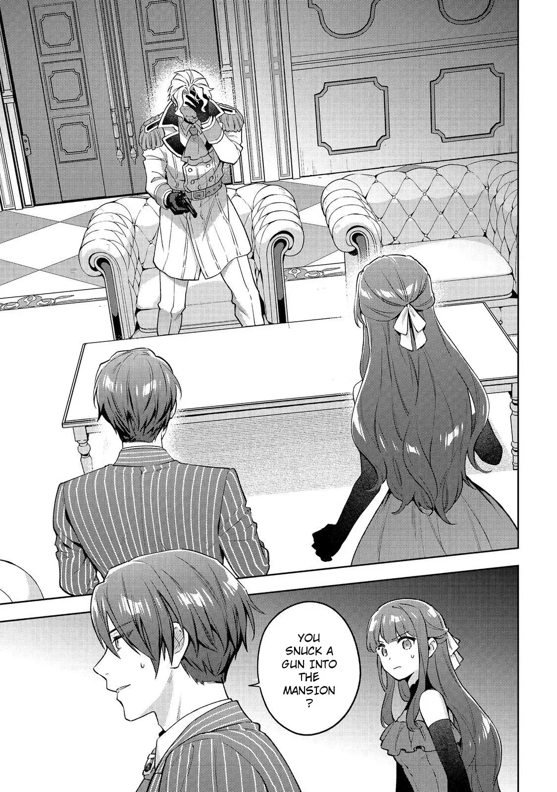 Akutou Ikka no Mana Musume, Tensei Saki mo Otome Game no Gokudou Reijou deshita.: Saijoukyuu Rank no Akuyaku-sama, Sono Dekiai wa Fuyou desu! @COMIC Chapter 26 page 1