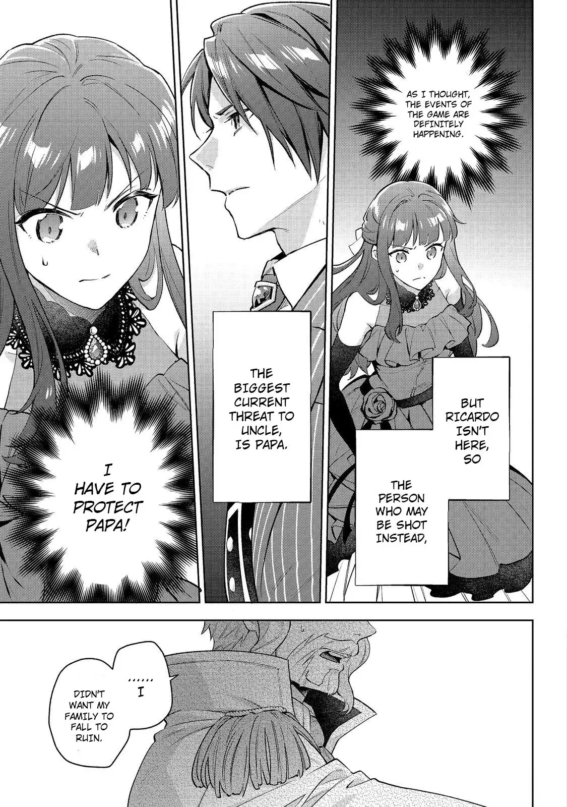 Akutou Ikka no Mana Musume, Tensei Saki mo Otome Game no Gokudou Reijou deshita.: Saijoukyuu Rank no Akuyaku-sama, Sono Dekiai wa Fuyou desu! @COMIC Chapter 26 page 3