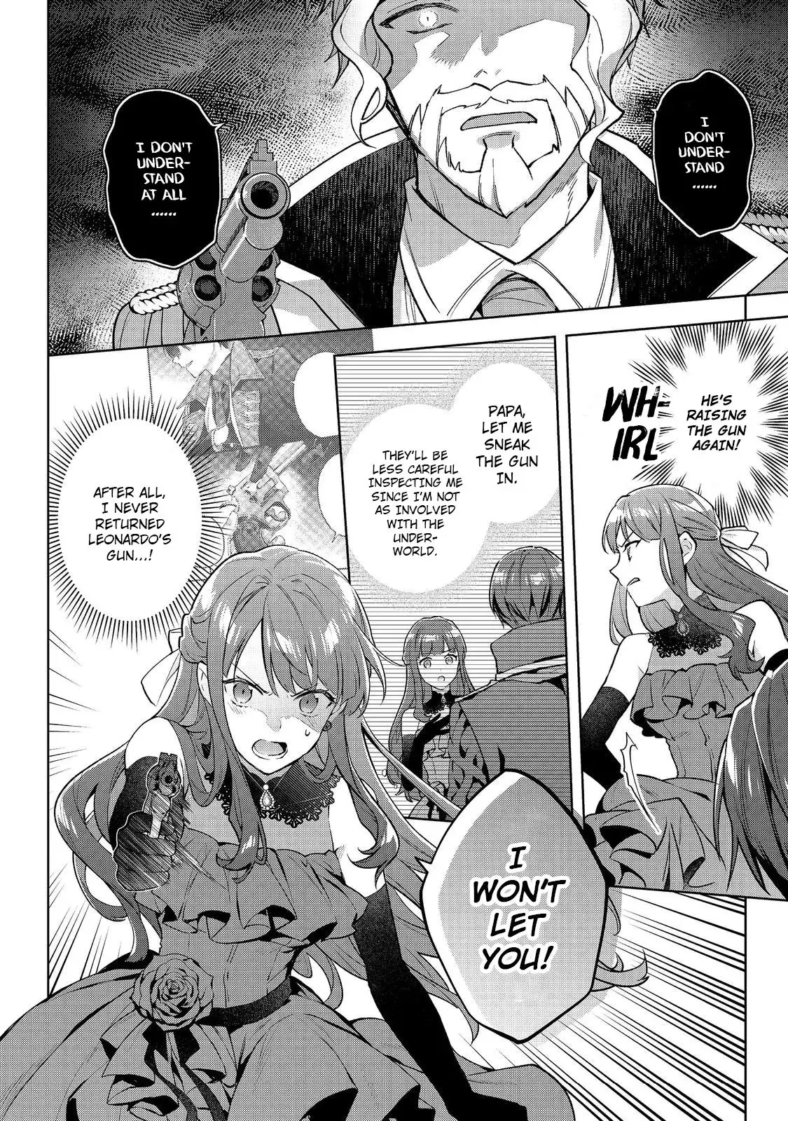 Akutou Ikka no Mana Musume, Tensei Saki mo Otome Game no Gokudou Reijou deshita.: Saijoukyuu Rank no Akuyaku-sama, Sono Dekiai wa Fuyou desu! @COMIC Chapter 26 page 10