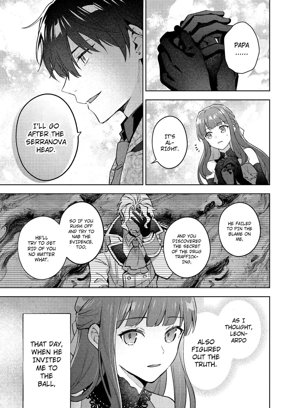 Akutou Ikka no Mana Musume, Tensei Saki mo Otome Game no Gokudou Reijou deshita.: Saijoukyuu Rank no Akuyaku-sama, Sono Dekiai wa Fuyou desu! @COMIC Chapter 26 page 21