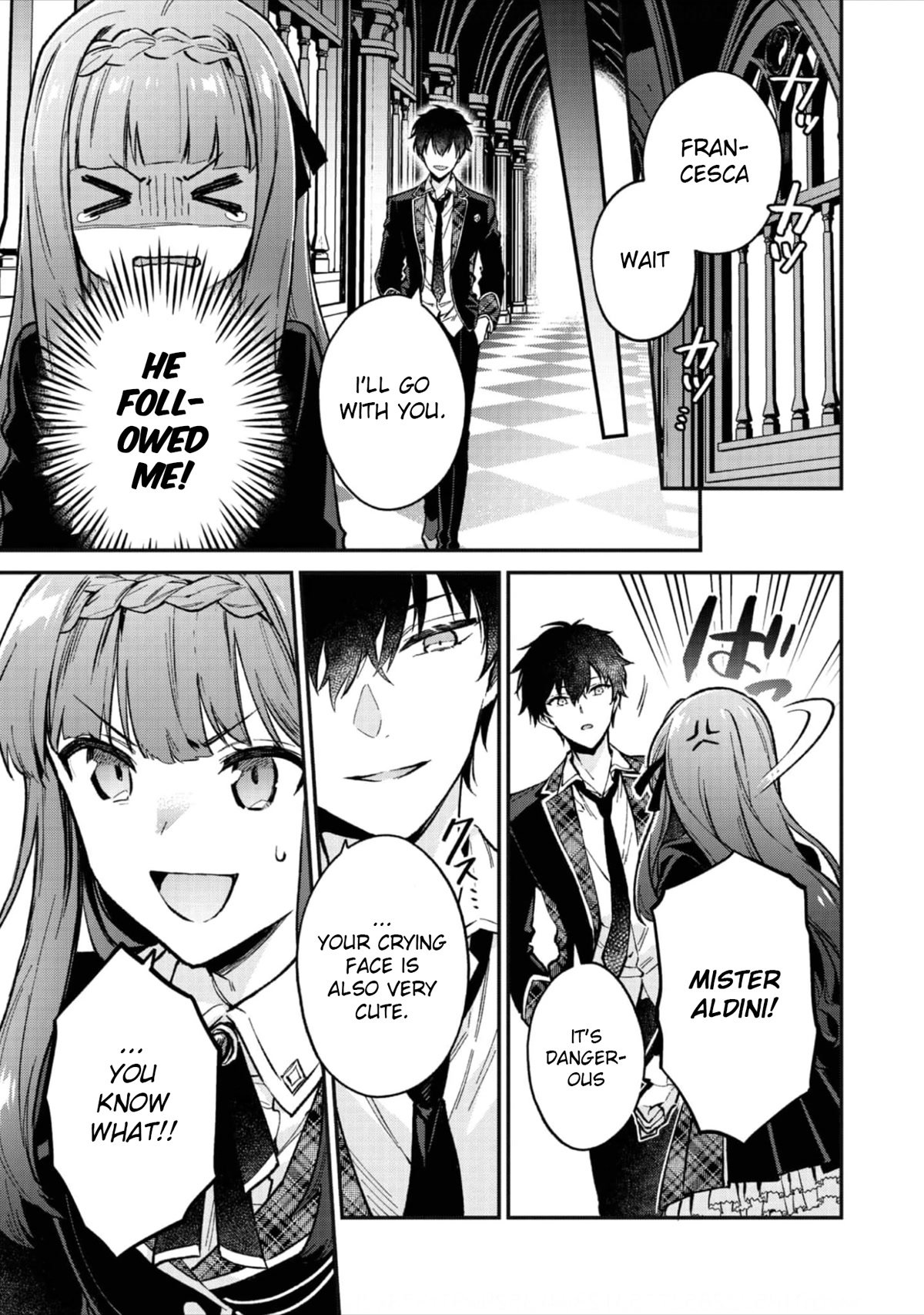 Akutou Ikka no Mana Musume, Tensei Saki mo Otome Game no Gokudou Reijou deshita.: Saijoukyuu Rank no Akuyaku-sama, Sono Dekiai wa Fuyou desu! @COMIC Chapter 3 page 14