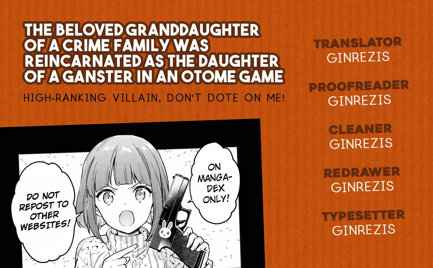 Akutou Ikka no Mana Musume, Tensei Saki mo Otome Game no Gokudou Reijou deshita.: Saijoukyuu Rank no Akuyaku-sama, Sono Dekiai wa Fuyou desu! @COMIC Chapter 3 page 38
