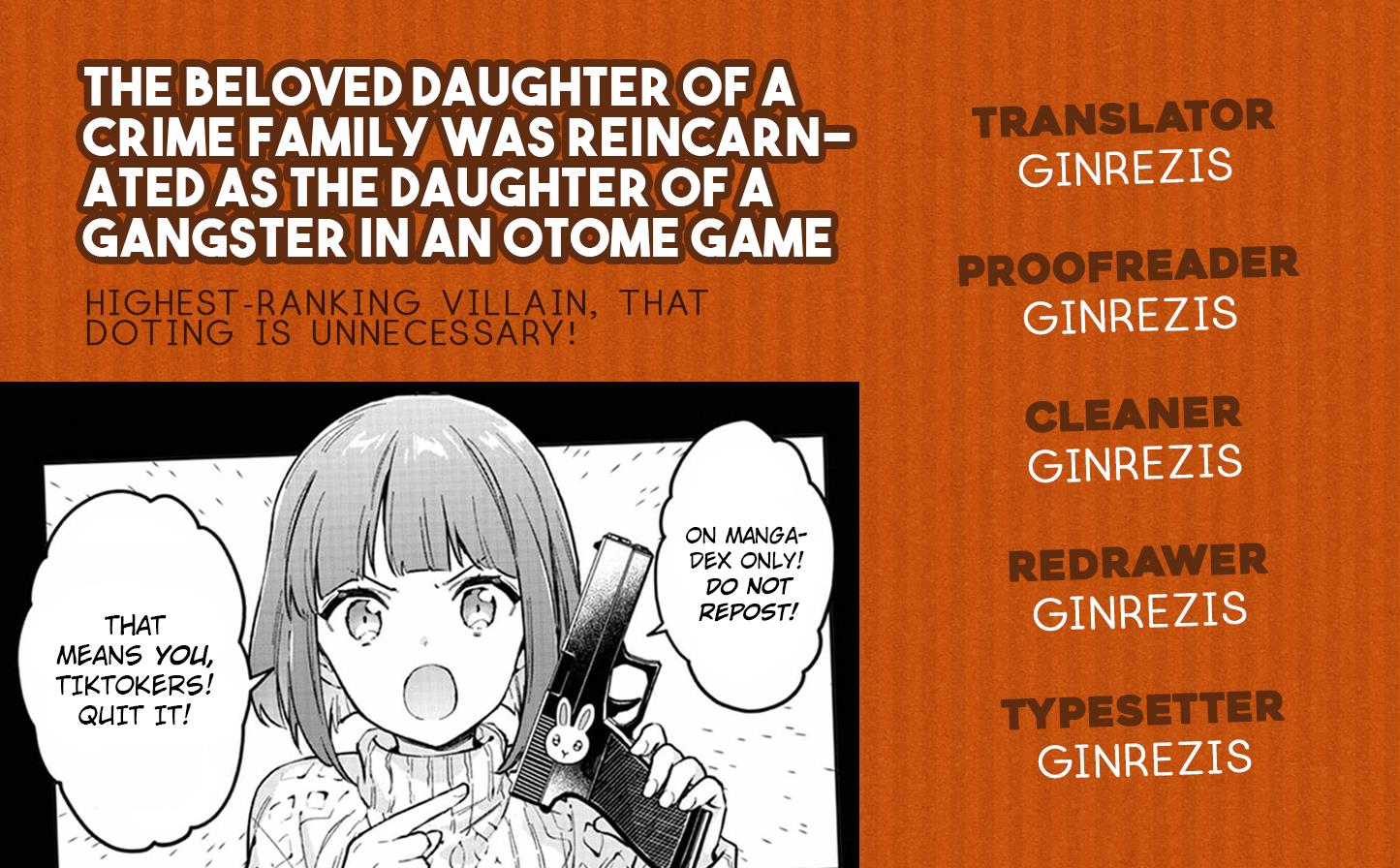 Akutou Ikka no Mana Musume, Tensei Saki mo Otome Game no Gokudou Reijou deshita.: Saijoukyuu Rank no Akuyaku-sama, Sono Dekiai wa Fuyou desu! @COMIC Chapter 9 page 26