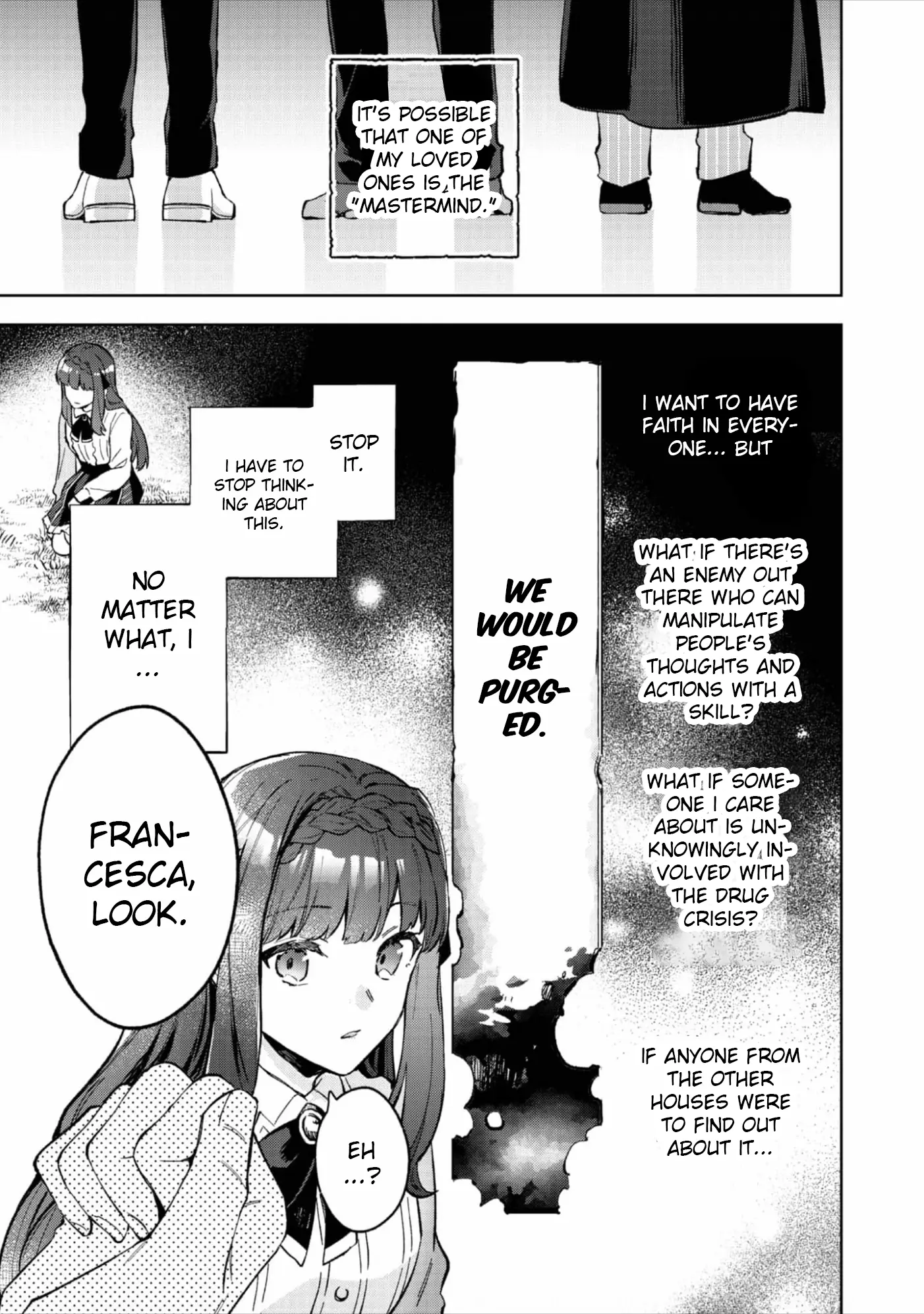 Akutou Ikka no Mana Musume, Tensei Saki mo Otome Game no Gokudou Reijou deshita.: Saijoukyuu Rank no Akuyaku-sama, Sono Dekiai wa Fuyou desu! @COMIC Chapter 15 page 20