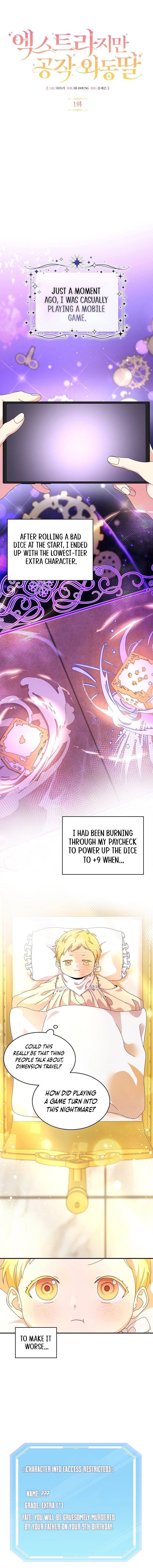 An Extra, Yet the Duke's Only Daughter Chapter 1 page 3