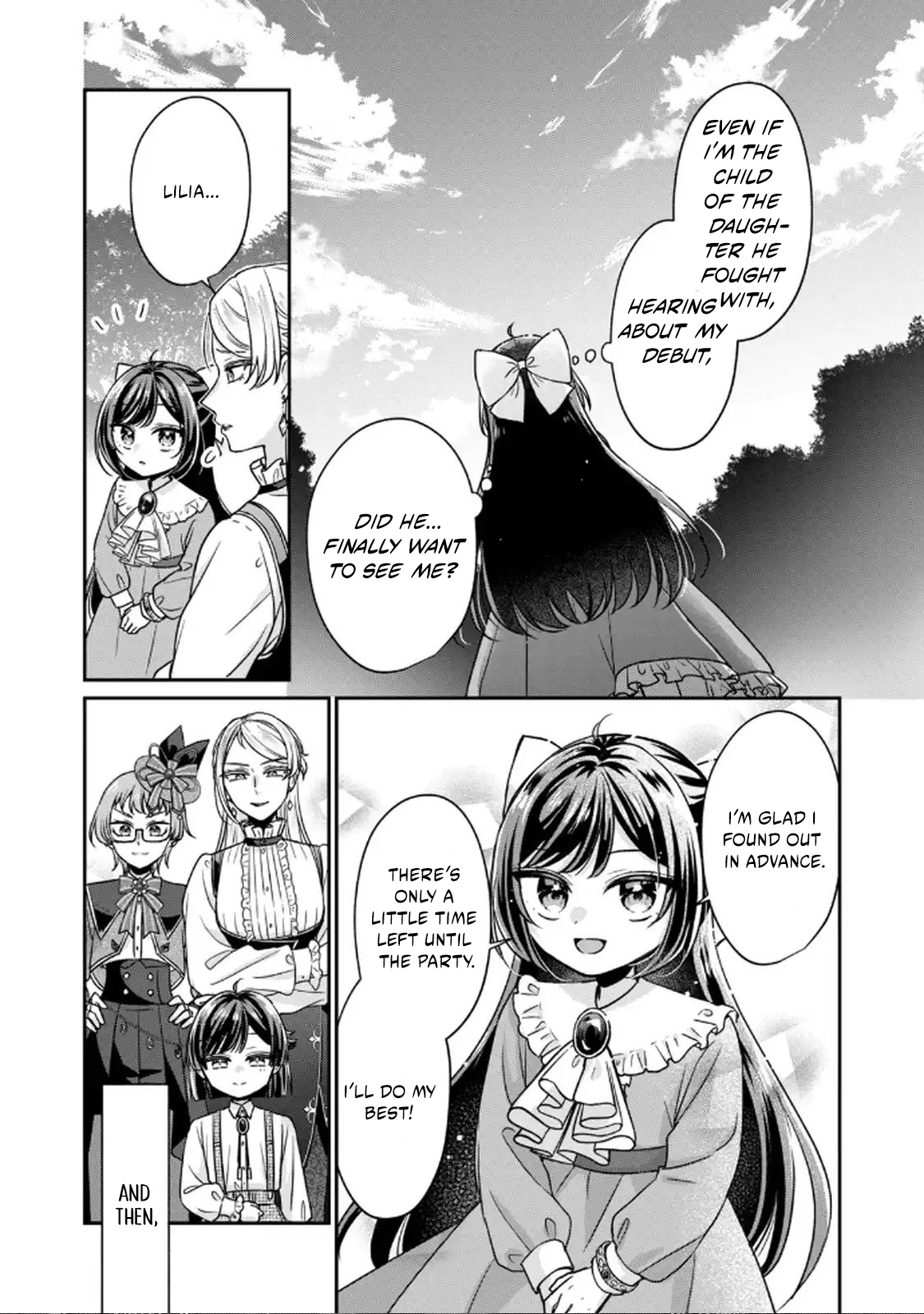 Danzai Sareru Koushaku Reijou, Umarekawatte Last Boss no Ouhi-sama no Kodomo ni Narimasu Chapter 4.3 page 4