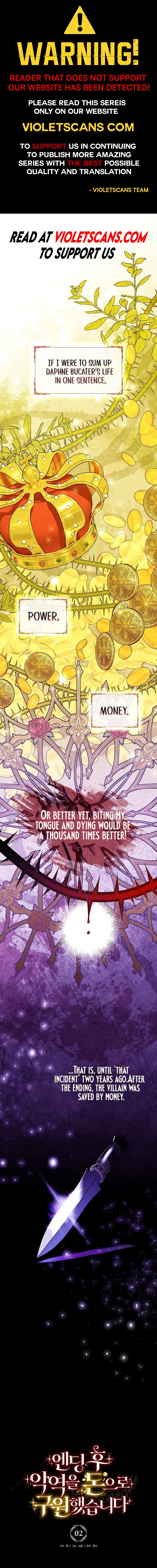 I Saved the Villain With Money After the Ending Chapter 2 page 1