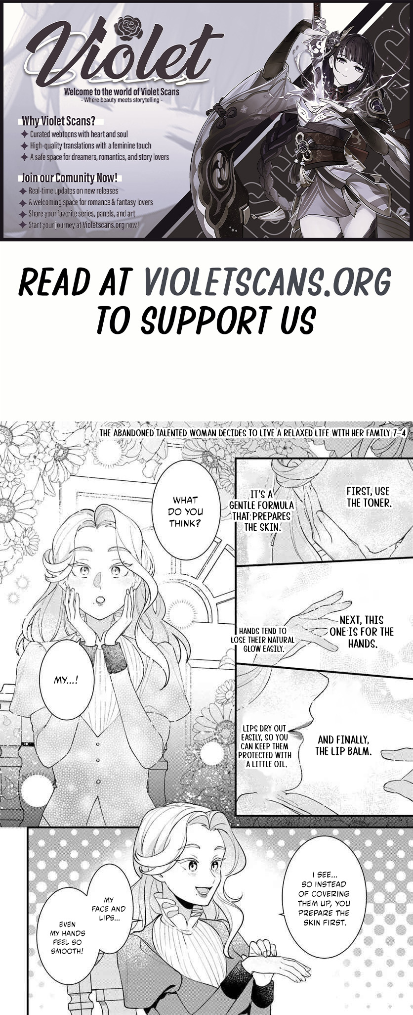 The Abandoned Talented Woman Decides to Live a Relaxed Life With Her Family Chapter 7.4 page 1