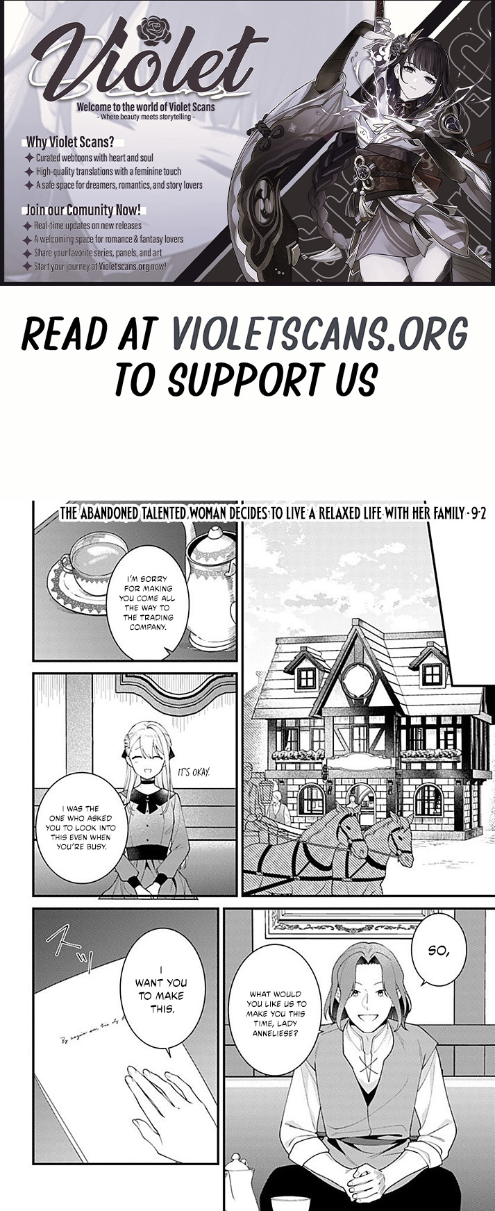 The Abandoned Talented Woman Decides to Live a Relaxed Life With Her Family Chapter 9.2 page 1