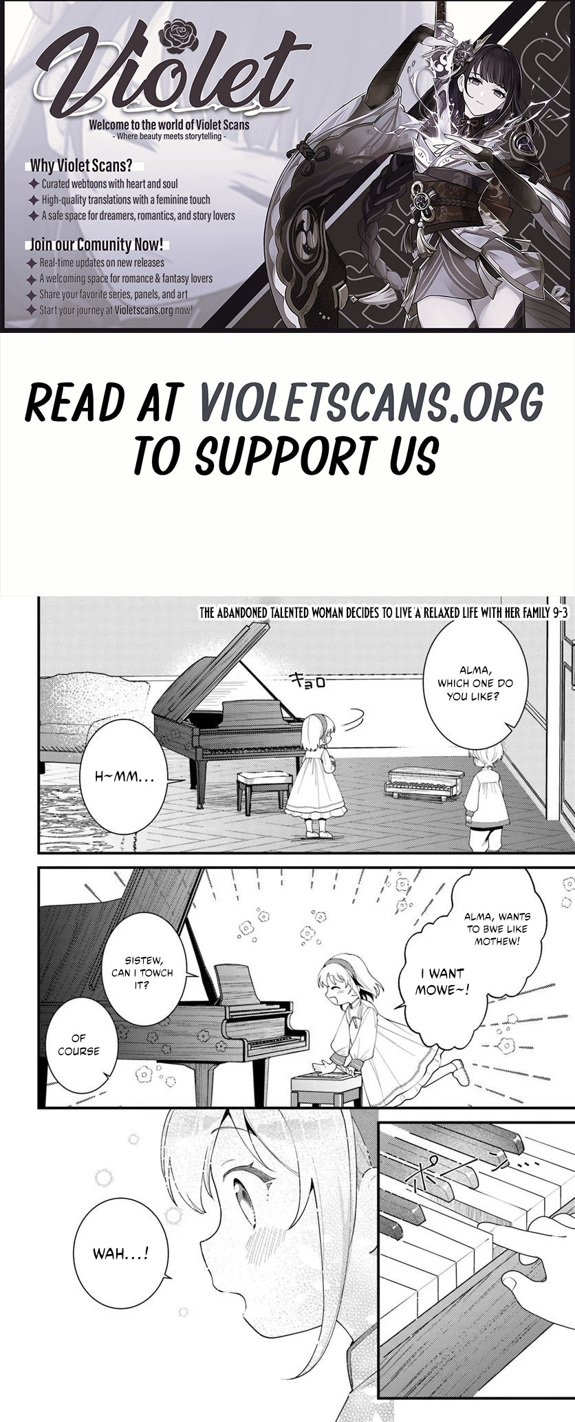 The Abandoned Talented Woman Decides to Live a Relaxed Life With Her Family Chapter 9.3 page 1