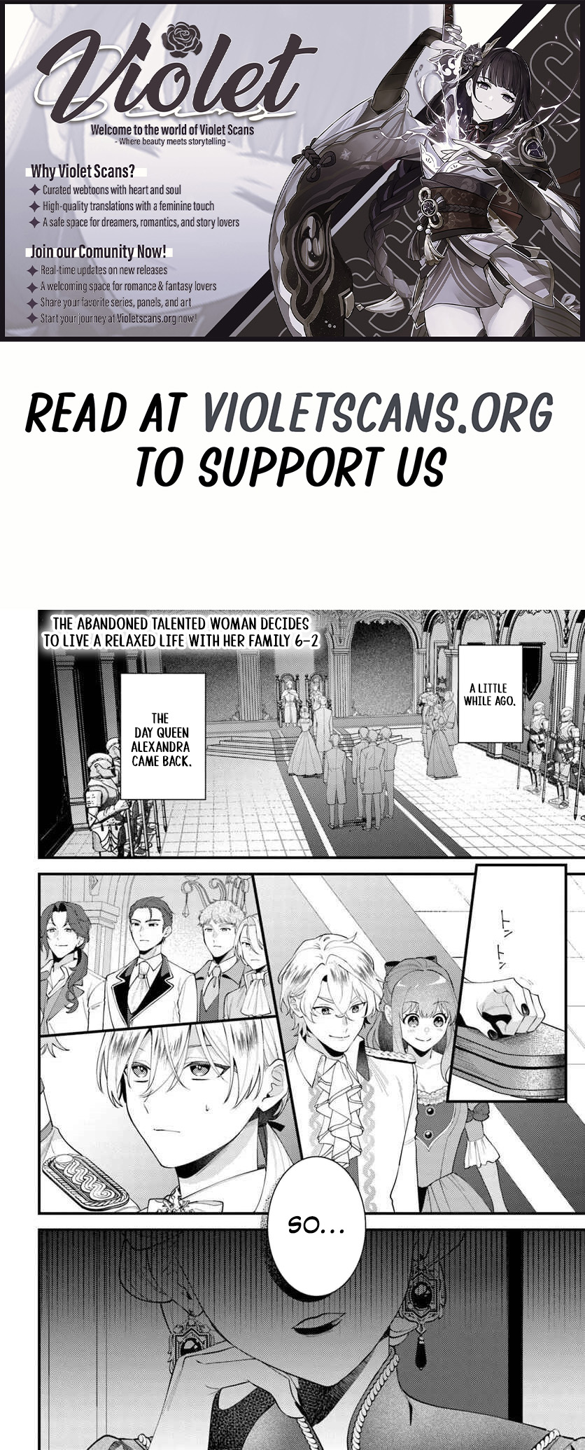 The Abandoned Talented Woman Decides to Live a Relaxed Life With Her Family Chapter 6.2 page 1