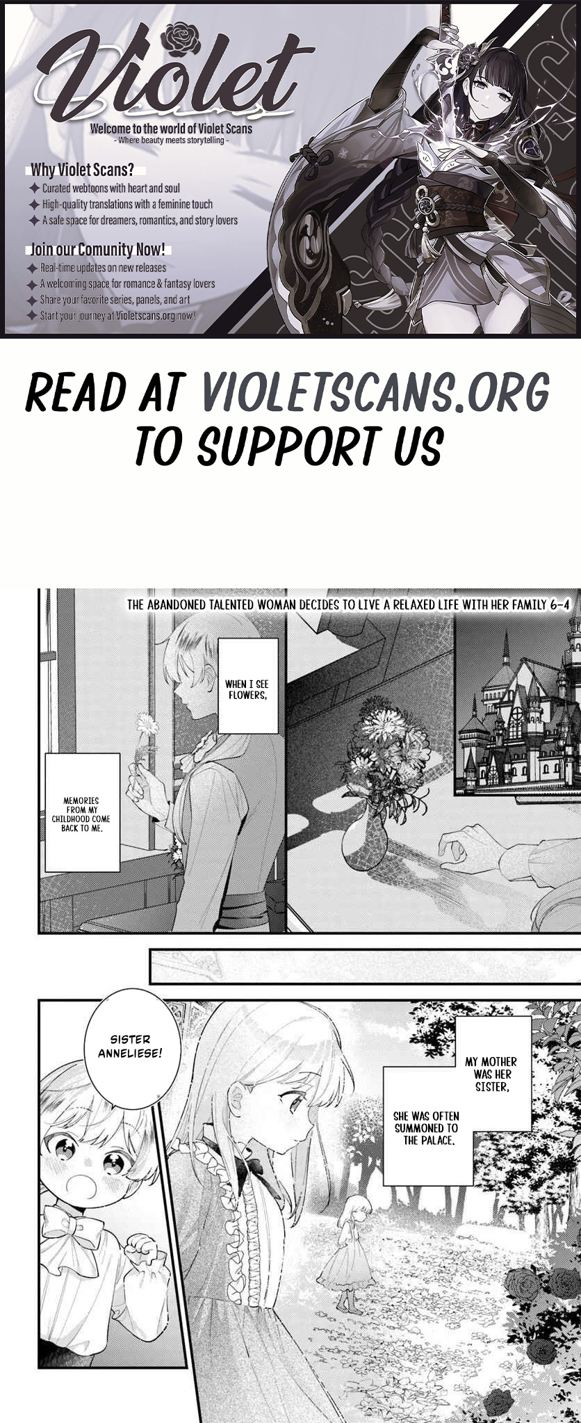The Abandoned Talented Woman Decides to Live a Relaxed Life With Her Family Chapter 6.4 page 1