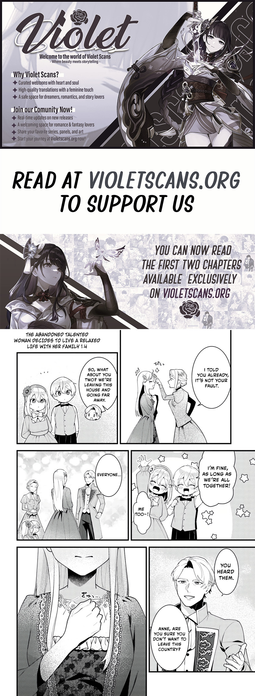 The Abandoned Talented Woman Decides to Live a Relaxed Life With Her Family Chapter 1.4 page 1