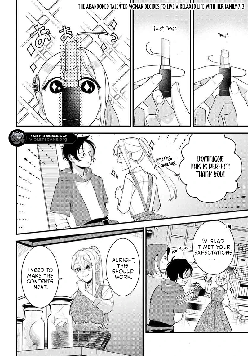 The Abandoned Talented Woman Decides to Live a Relaxed Life With Her Family Chapter 7.3 page 2