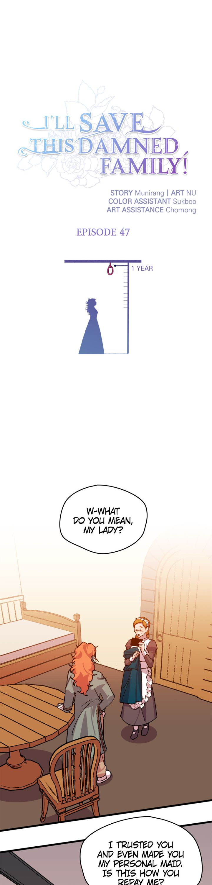 I'll Save This Damned Family! Chapter 47 page 1